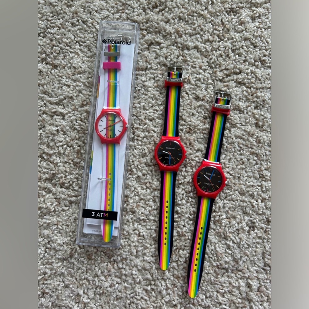 Polaroid Rainbow Strap Watches Bundle